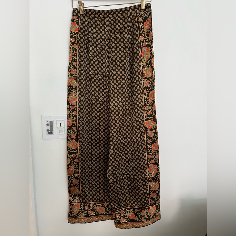 Doen Black and Brown Patterned Trousers